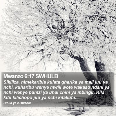 Mwanzo 6:17 SWHULB Bible Verse Image