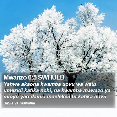 Mwanzo 6:5 SWHULB Bible Verse Image