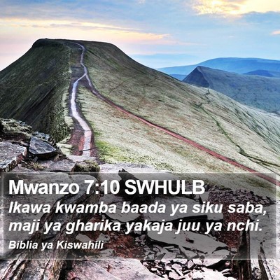 Mwanzo 7:10 SWHULB Bible Verse Image