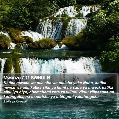 Mwanzo 7:11 SWHULB Bible Verse Image