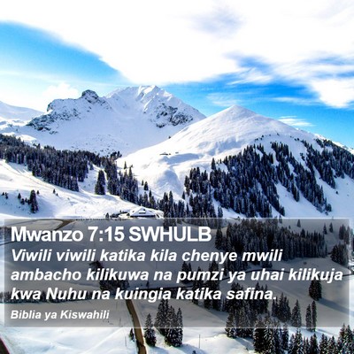 Mwanzo 7:15 SWHULB Bible Verse Image