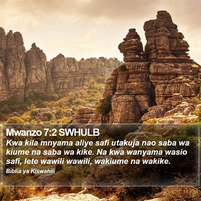 Mwanzo 7:2 SWHULB Bible Verse Image