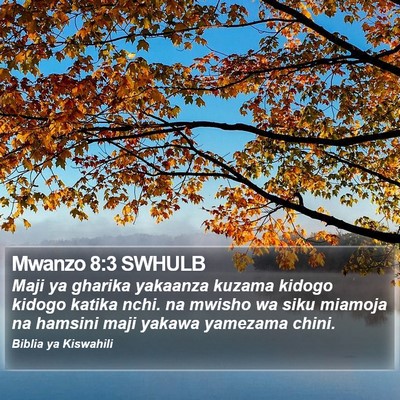 Mwanzo 8:3 SWHULB Bible Verse Image