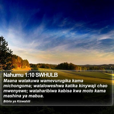 Nahumu 1:10 SWHULB Bible Verse Image