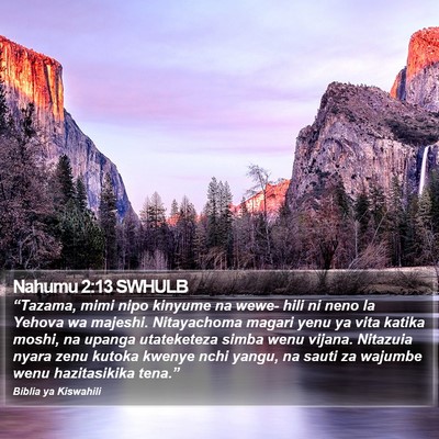 Nahumu 2:13 SWHULB Bible Verse Image