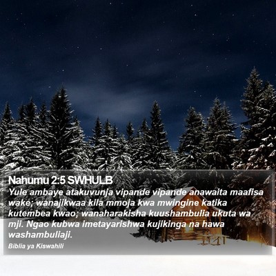 Nahumu 2:5 SWHULB Bible Verse Image