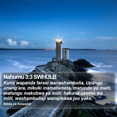 Nahumu 3:3 SWHULB Bible Verse Image