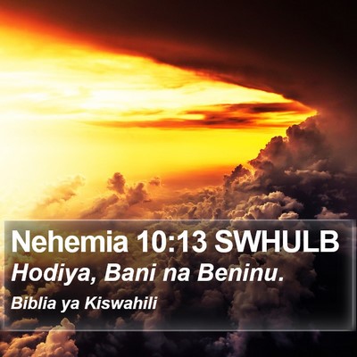 Nehemia 10:13 SWHULB Bible Verse Image