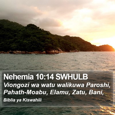 Nehemia 10:14 SWHULB Bible Verse Image