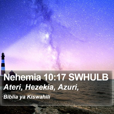 Nehemia 10:17 SWHULB Bible Verse Image