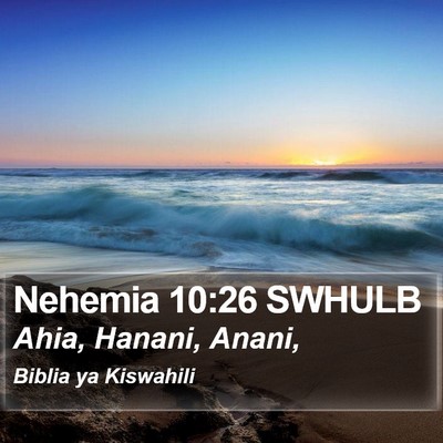 Nehemia 10:26 SWHULB Bible Verse Image