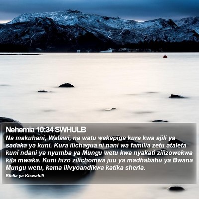 Nehemia 10:34 SWHULB Bible Verse Image