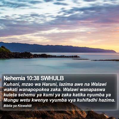 Nehemia 10:38 SWHULB Bible Verse Image
