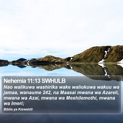 Nehemia 11:13 SWHULB Bible Verse Image