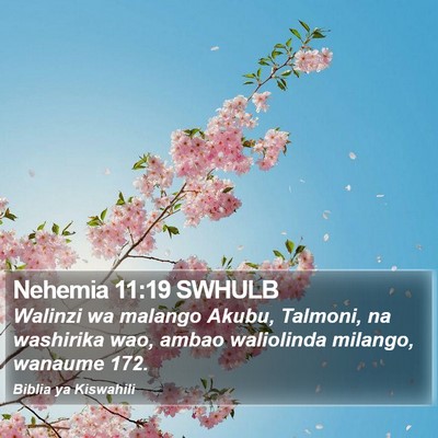 Nehemia 11:19 SWHULB Bible Verse Image