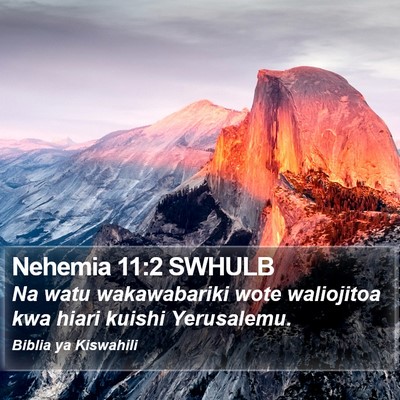 Nehemia 11:2 SWHULB Bible Verse Image
