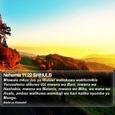 Nehemia 11:22 SWHULB Bible Verse Image