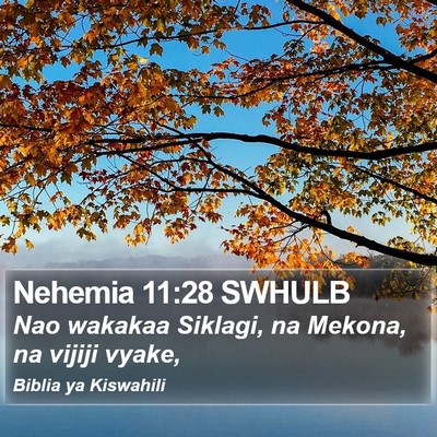 Nehemia 11:28 SWHULB Bible Verse Image