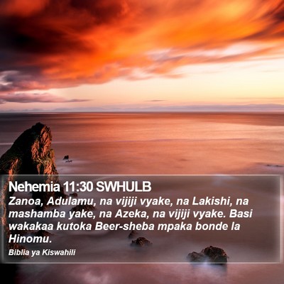 Nehemia 11:30 SWHULB Bible Verse Image