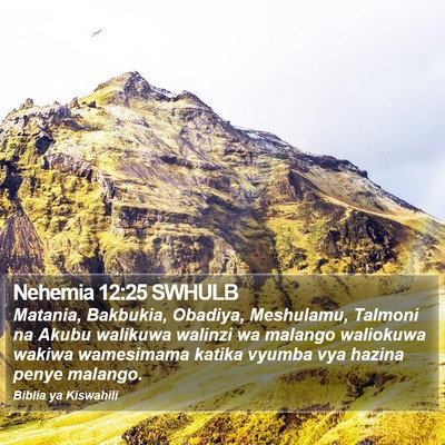 Nehemia 12:25 SWHULB Bible Verse Image