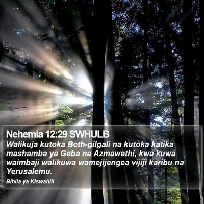 Nehemia 12:29 SWHULB Bible Verse Image
