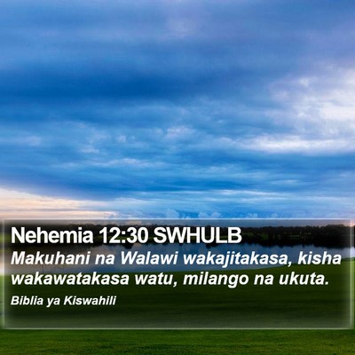 Nehemia 12:30 SWHULB Bible Verse Image