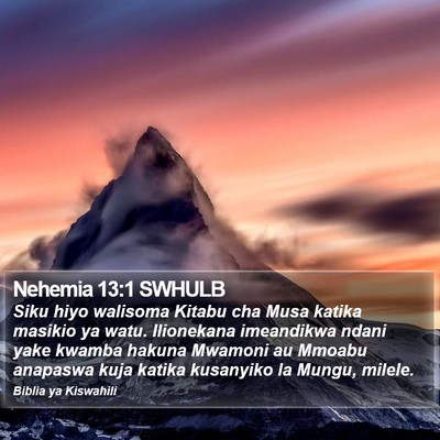 Nehemia 13:1 SWHULB Bible Verse Image