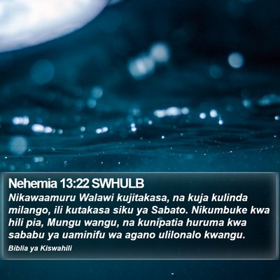 Nehemia 13:22 SWHULB Bible Verse Image