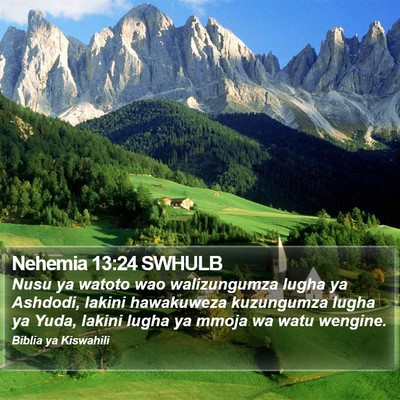 Nehemia 13:24 SWHULB Bible Verse Image