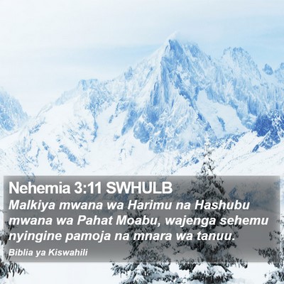 Nehemia 3:11 SWHULB Bible Verse Image