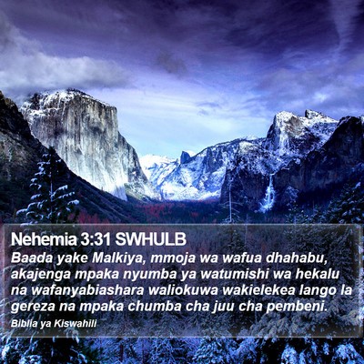 Nehemia 3:31 SWHULB Bible Verse Image