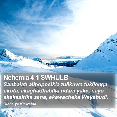 Nehemia 4:1 SWHULB Bible Verse Image