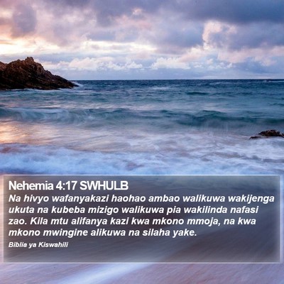 Nehemia 4:17 SWHULB Bible Verse Image