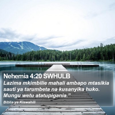 Nehemia 4:20 SWHULB Bible Verse Image