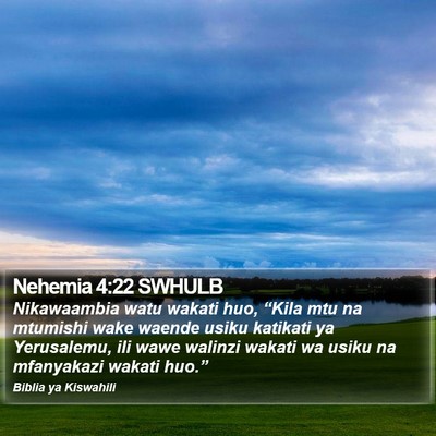 Nehemia 4:22 SWHULB Bible Verse Image