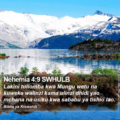 Nehemia 4:9 SWHULB Bible Verse Image