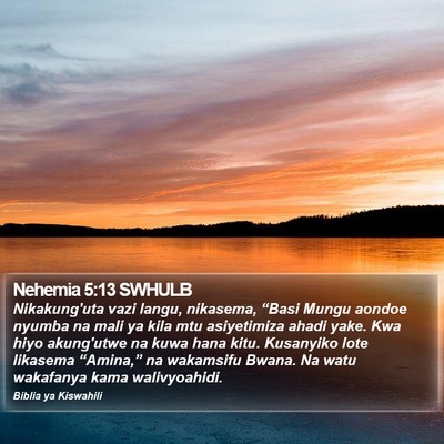 Nehemia 5:13 SWHULB Bible Verse Image