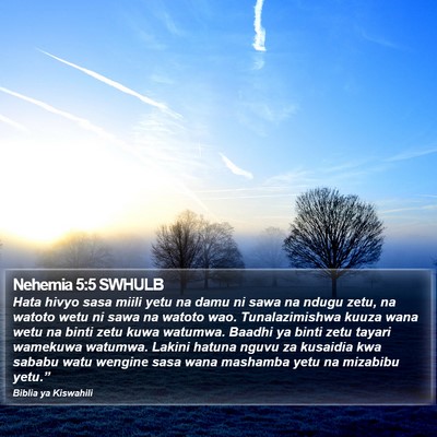 Nehemia 5:5 SWHULB Bible Verse Image