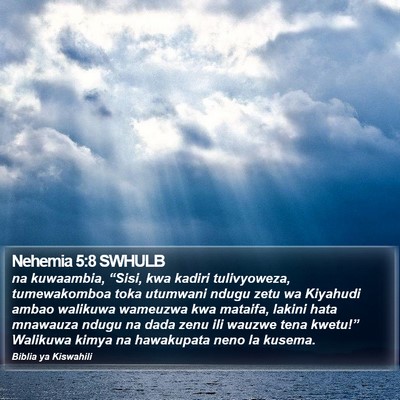 Nehemia 5:8 SWHULB Bible Verse Image
