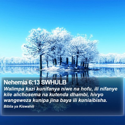 Nehemia 6:13 SWHULB Bible Verse Image