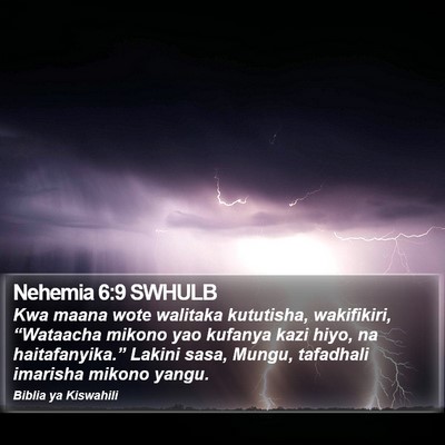Nehemia 6:9 SWHULB Bible Verse Image