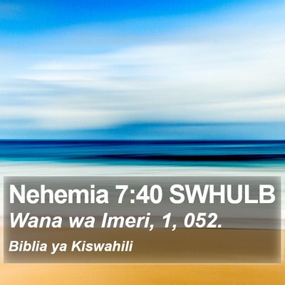 Nehemia 7:40 SWHULB Bible Verse Image
