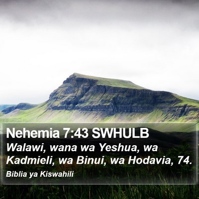 Nehemia 7:43 SWHULB Bible Verse Image