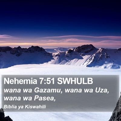 Nehemia 7:51 SWHULB Bible Verse Image