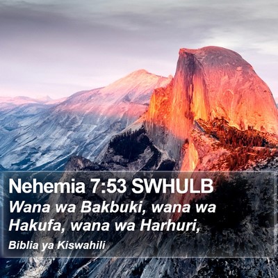 Nehemia 7:53 SWHULB Bible Verse Image