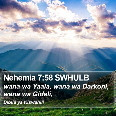 Nehemia 7:58 SWHULB Bible Verse Image