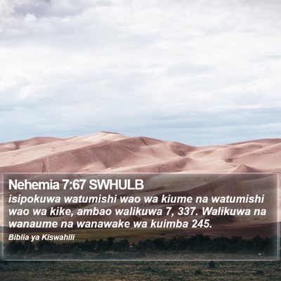 Nehemia 7:67 SWHULB Bible Verse Image