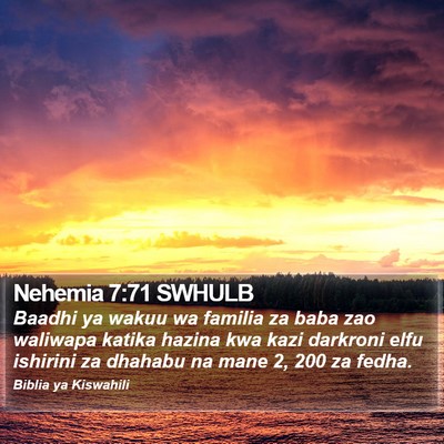 Nehemia 7:71 SWHULB Bible Verse Image
