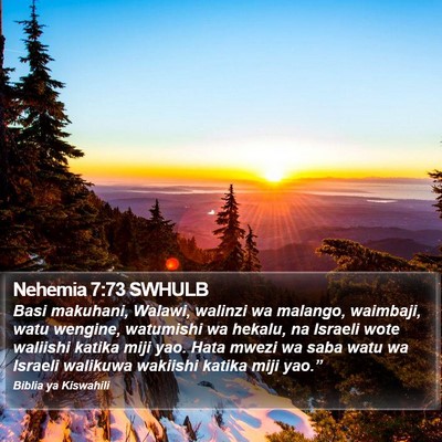 Nehemia 7:73 SWHULB Bible Verse Image