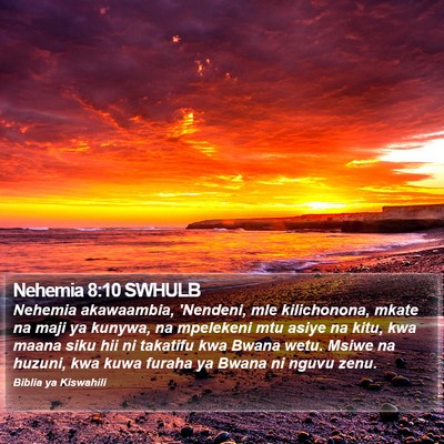 Nehemia 8:10 SWHULB Bible Verse Image